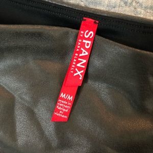Worn Once! SPANX faux leather leggings - medium